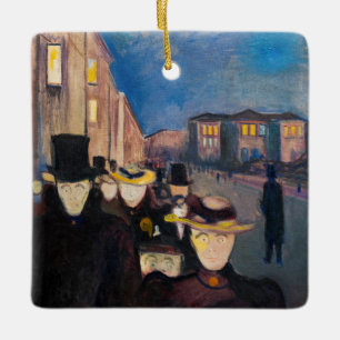 Ornement En Céramique Edvard Munch - Soirée sur Karl Johan Street