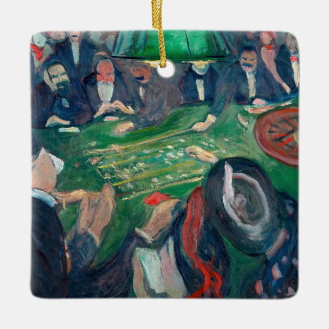 Ornement En Céramique Edvard Munch - Table de roulette à Monte Carlo (Devant)