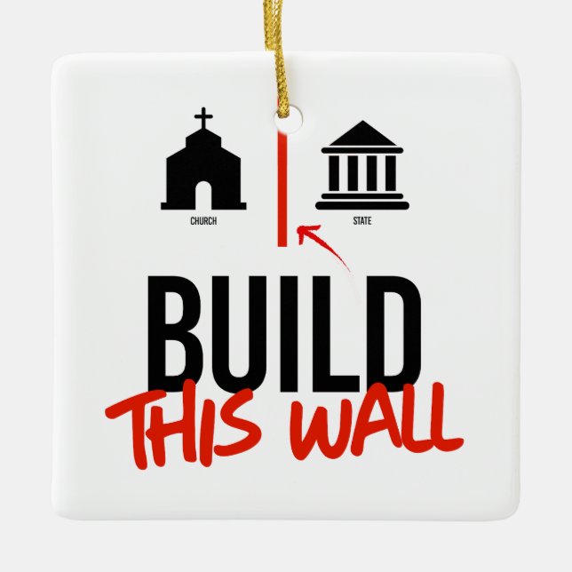 Ornement En Céramique Église et État séparés (Devant)