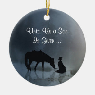 Ornement En Céramique Église religieuse Cowboy Ornament occidental