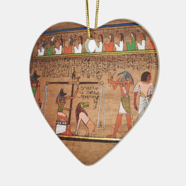 Ornement en céramique Égypte-Hiéroglyphes (Gauche)