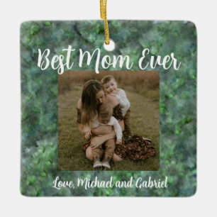 Ornement En Céramique Elégant motif en marbre de quartz vert