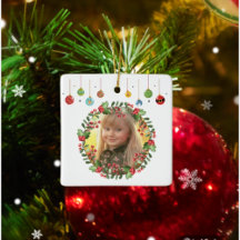 Elegante Personnaliser Nom Et Photo Wreath