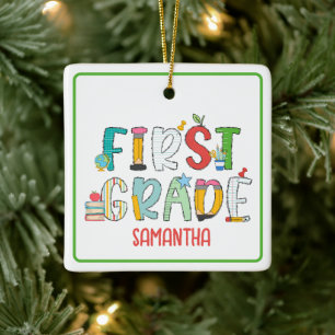 Ornement En Céramique Élément de première année École personnalisée
