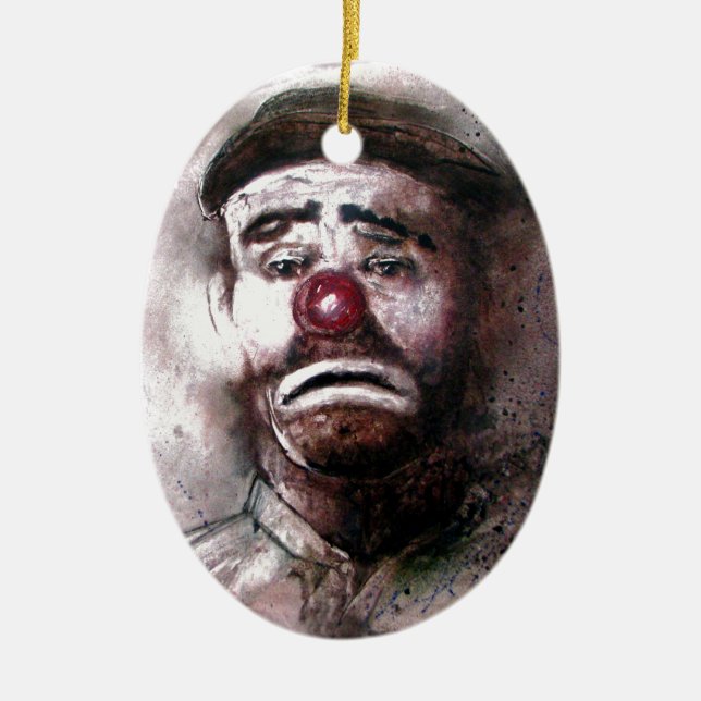 Ornement En Céramique Émettez le clown Art.jpg de Kelly (Devant)