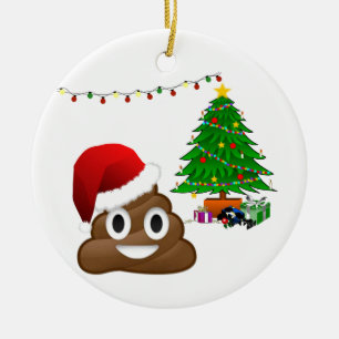 Ornement En Céramique emoji de noël