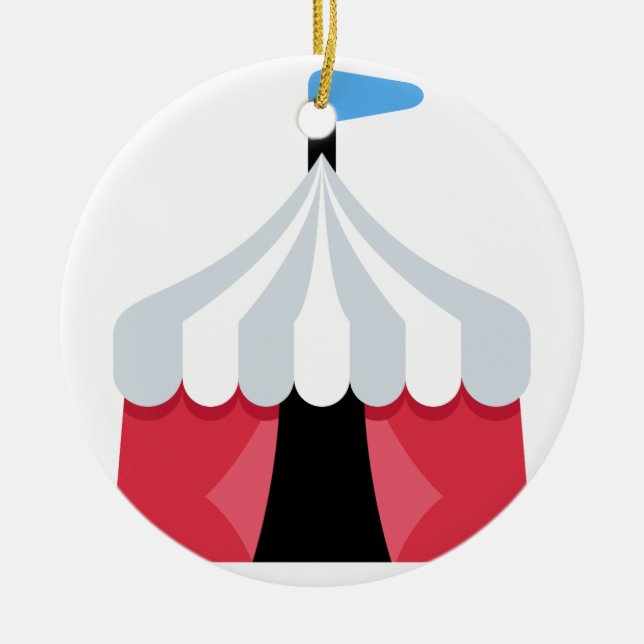 Ornement En Céramique Emoji Twitter - Circus Tent (Devant)