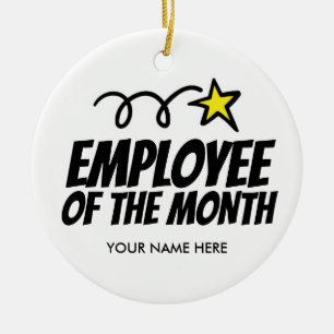 Ornement En Céramique Employé de l'ornement d'arbre de Noël de mois