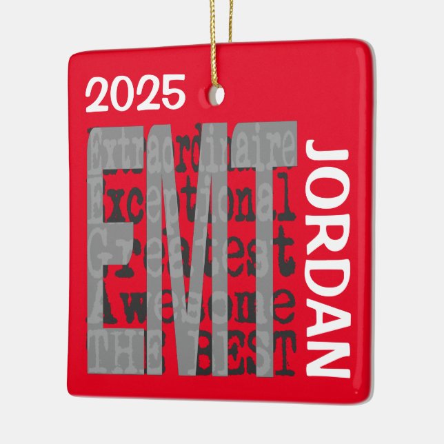 Ornement En Céramique EMT Extraordinaire PERSONNALISÉ (Gauche)
