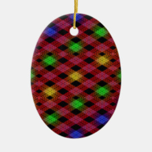 Ornement En Céramique en vichy vérifier le Motif multicolore