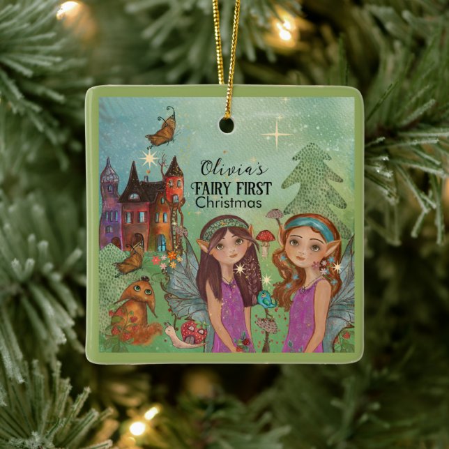 Ornement En Céramique Enchanted Woodland Fairy First Christmas (Arbre)