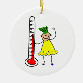 Ornement En Céramique Enfant de thermomètre