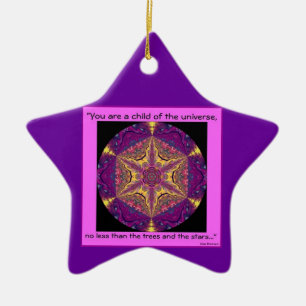 Ornement En Céramique "Enfant des desiderata Ornament.2 d'univers" -