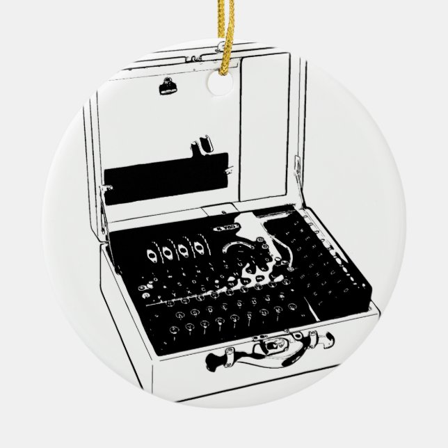 Ornement En Céramique Enigma Machine Cryptography World War II (Devant)