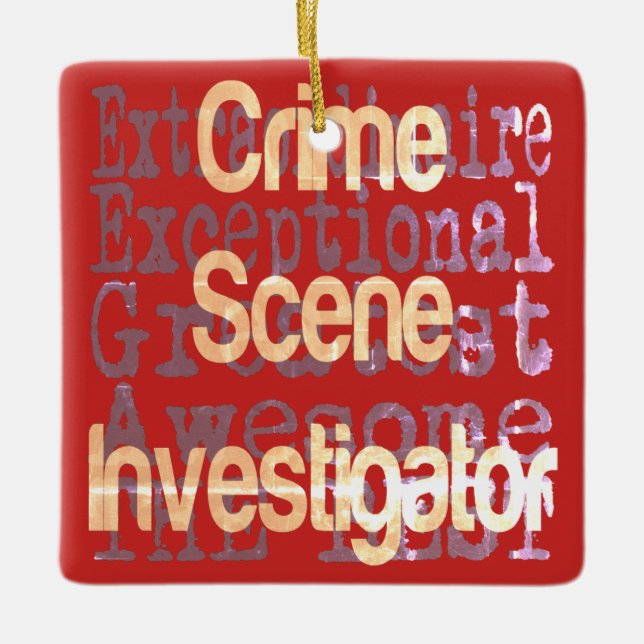 Ornement En Céramique Enquêteur sur la scène de crime Extraordinaire (Devant)