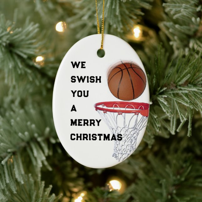 Ornement En Céramique Ensemble de Noël de basket-ball (Arbre)