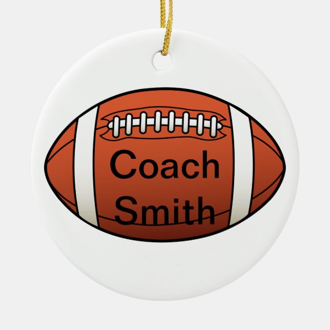 Ornement En Céramique Entraîneur de football américain (Devant)