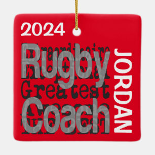 Ornement En Céramique entraîneur de rugby Extraordinaire PERSONNALISÉ