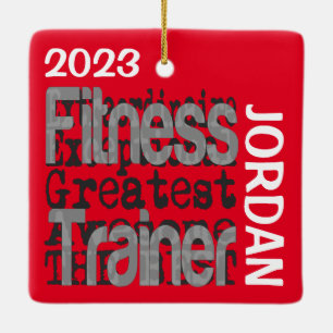 Ornement En Céramique Entraîneur Fitness Extraordinaire PERSONNALISÉ