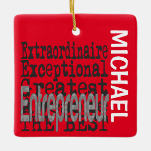 Ornement En Céramique Entrepreneur Extraordinaire PERSONNALISÉ