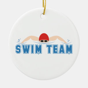 Ornement En Céramique Équipe de natation