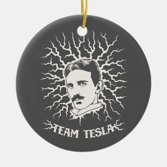 Ornement En Céramique Équipe Tesla (Devant)