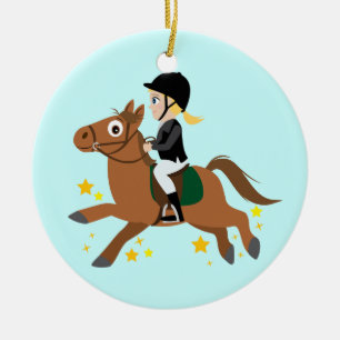 Ornement En Céramique Équitation