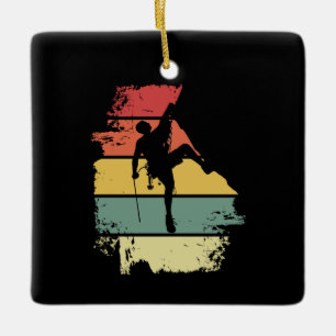 Ornement En Céramique Escalade rocheuse Vintage