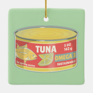 Ornement En Céramique Étanche de thon en conserve de poisson rétro