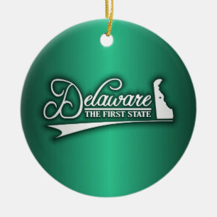 Ornement En Céramique État du Delaware