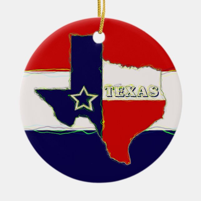 ORNEMENT EN CÉRAMIQUE ÉTAT DU TEXAS (Devant)