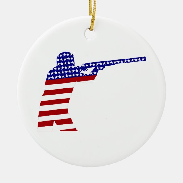 Ornement En Céramique Etats-Unis Fusillade patriotique (Devant)