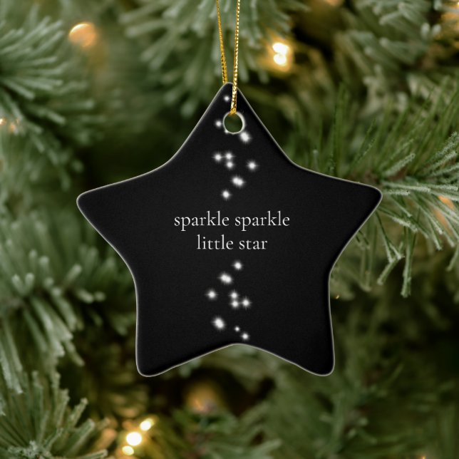 Ornement En Céramique Étincelle Étincelle Little Star Black Starlight (Arbre)