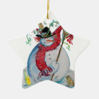 Étoile de la fête des fêtes d'hiver de SNOWMAN DRU