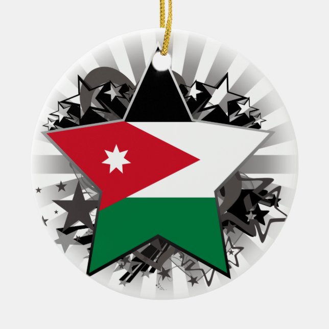 Ornement En Céramique Étoile de la Jordanie (Devant)