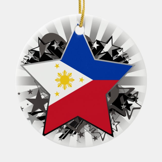 Ornement En Céramique Étoile de Philippines (Devant)