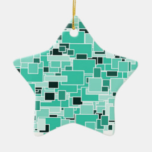 Ornement En Céramique Étoile pour arbre de Noël