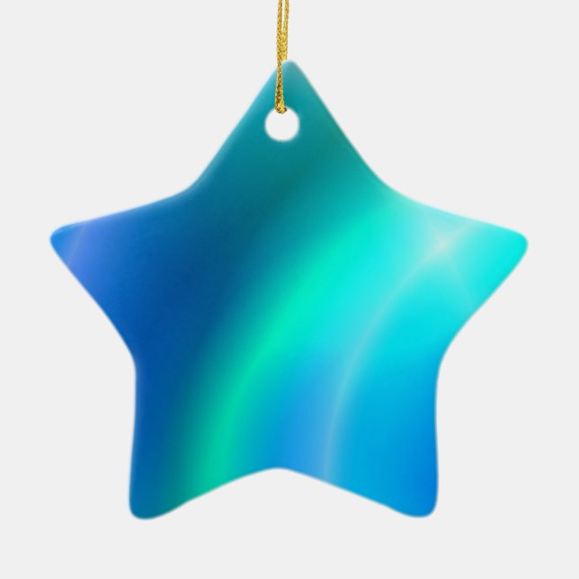Ornement En Céramique Étoile pour arbre de Noël (Devant)