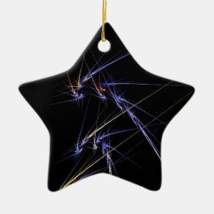 Ornement En Céramique Étoile pour arbre de Noël