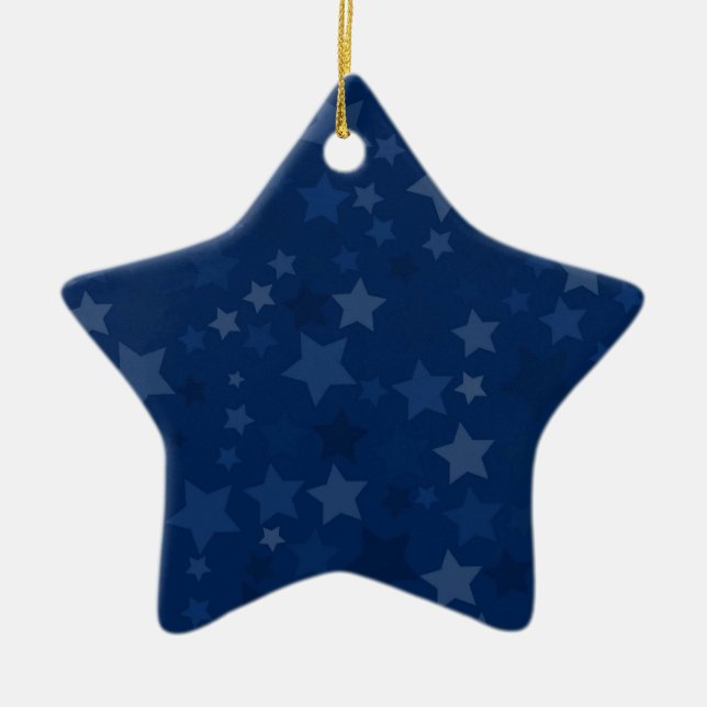 Ornement En Céramique Étoile pour arbre de Noël (Devant)