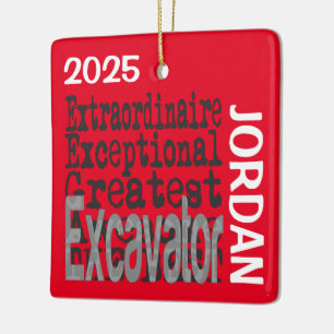Ornement En Céramique Excavateur Extraordinaire PERSONNALISÉ
