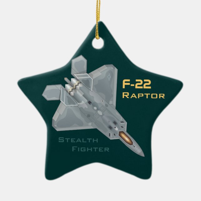 Ornement En Céramique F-22 Raptor (Devant)