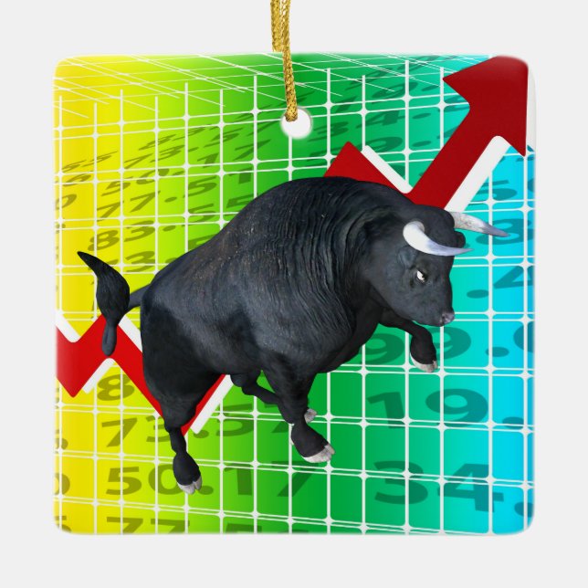 Ornement En Céramique Facturation du marché Bull (Devant)
