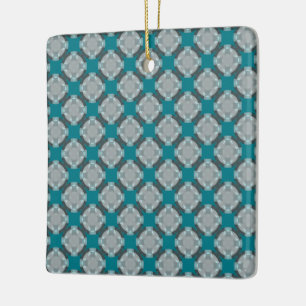Ornement En Céramique Faded Circle Grid par Kenneth Yoncich