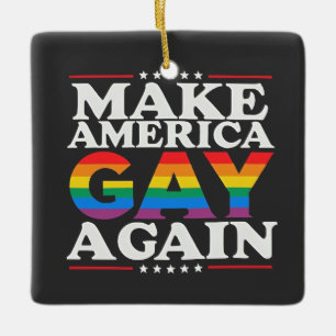 Ornement En Céramique Faire de l'Amérique un pays gay encore LGBT Pride 