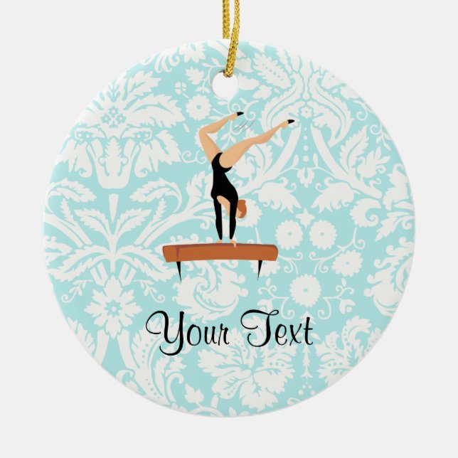 Ornement En Céramique Faisceau d'équilibre de gymnastique (Devant)