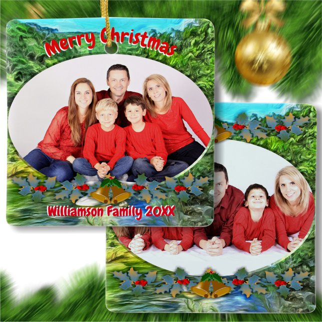Ornement En Céramique Famille Noël Vallarta River South 0366 (Créateur téléchargé)