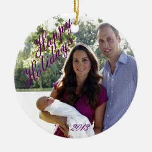 Ornement En Céramique Famille royale 2013