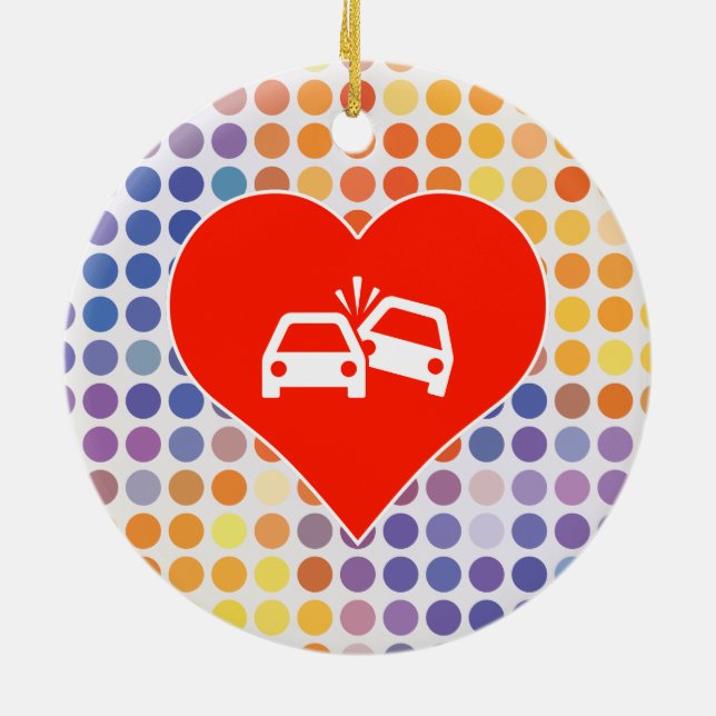 Ornement En Céramique Fan de collision (Dos)