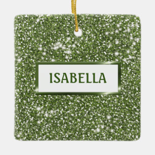 Ornement En Céramique Faux Green Parties scintillant Texture Look Avec N
